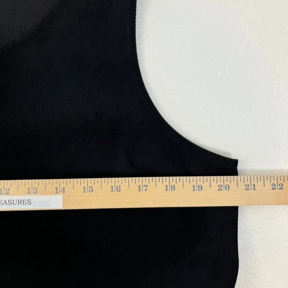 Talbots Black Button-Down Front Midi Layered Dress - image 4